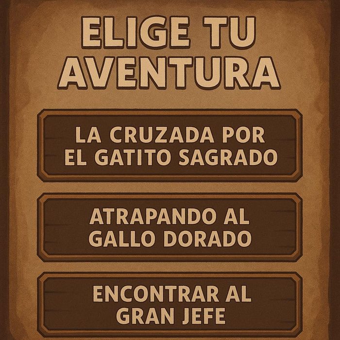 Elige tu aventura: La cruzada por el gatito sagrado, Atrapando al gallo dorado, Encontrar al Gran Jefe